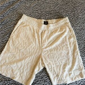 H&M Cream Textured Athletic Shorts